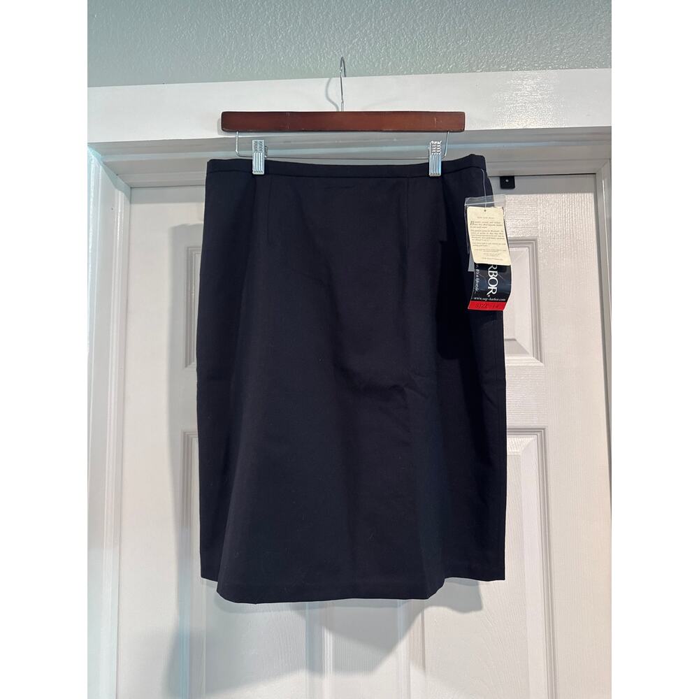 Sag Harbor 100% Wool Navy Skirt Women's Size 14